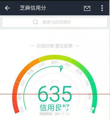信用评估界面示意图