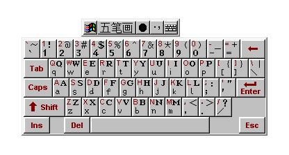 键盘布局示意图